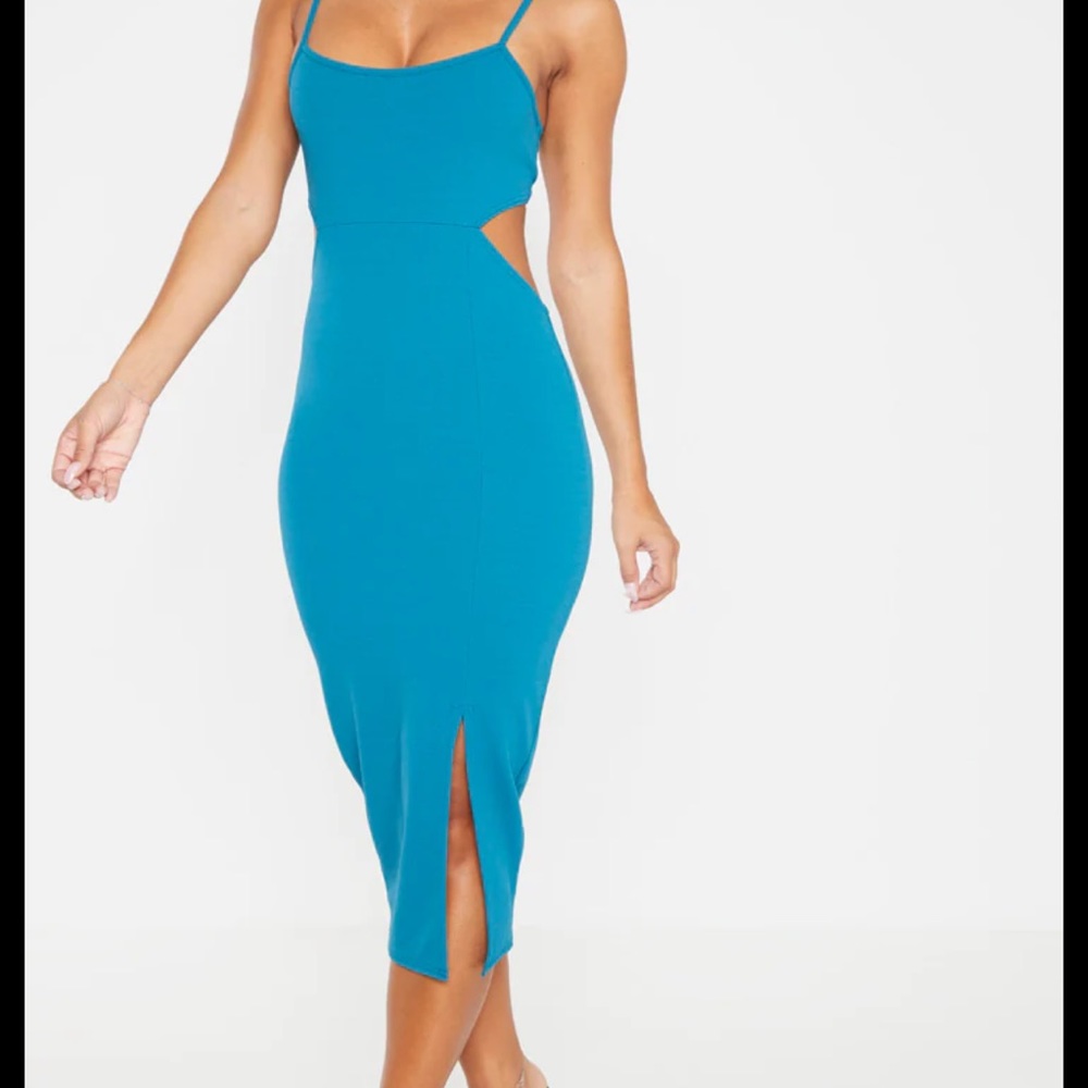 Cut out back midi dress